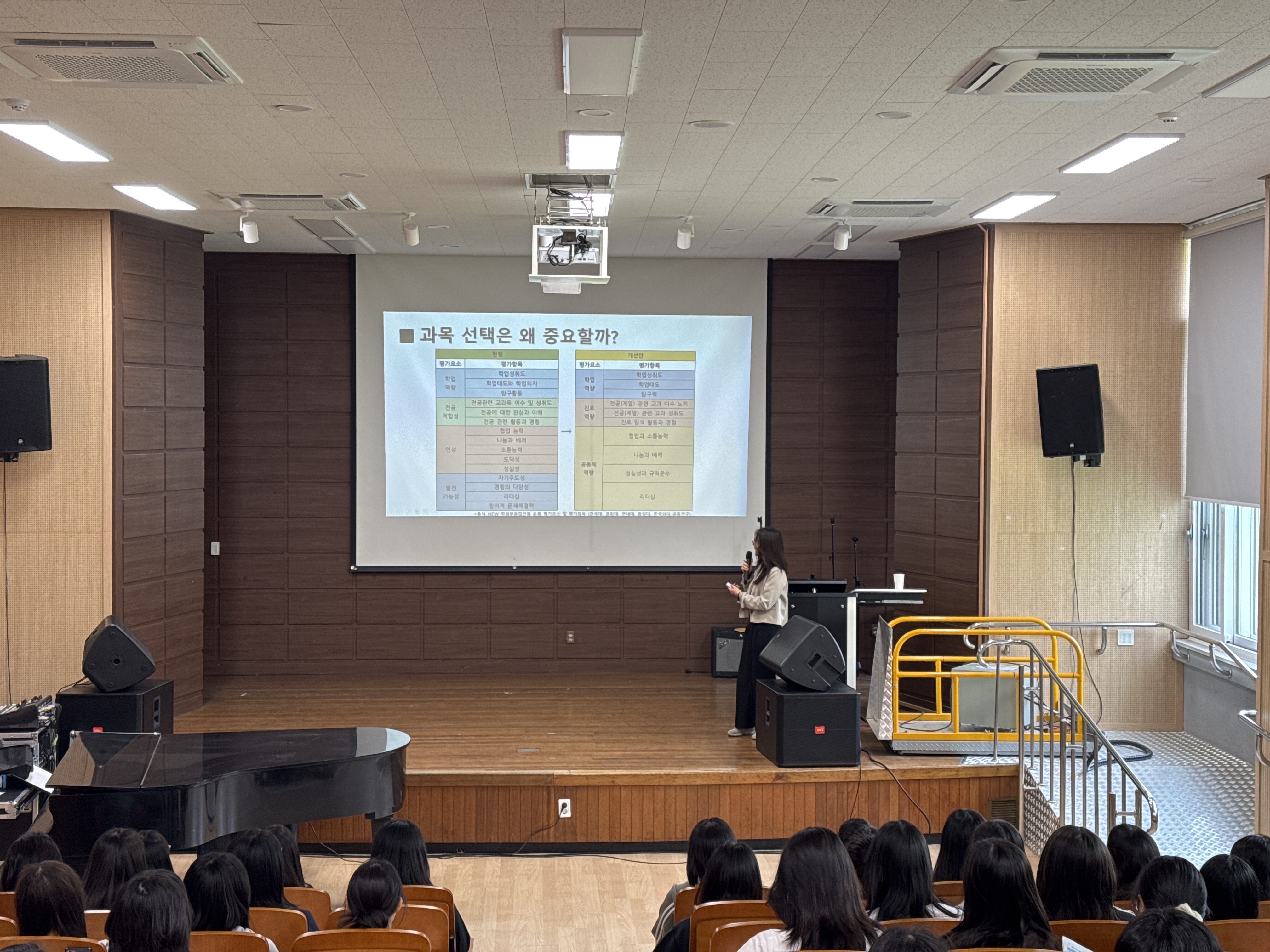 1학년 대상 선택교육과정 설명회 사진